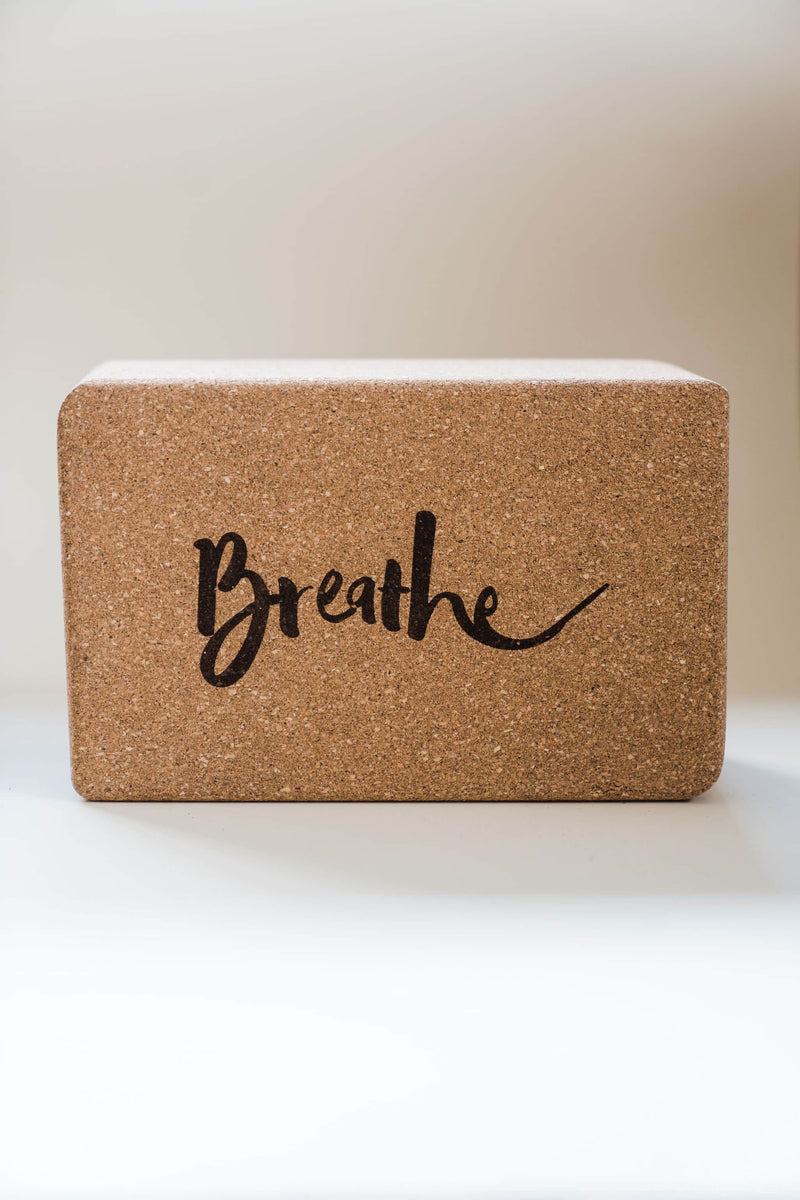 SWAMI Step 100% Cork ''BREATHE' Eco Yoga Block - Yoga Tribe NZ